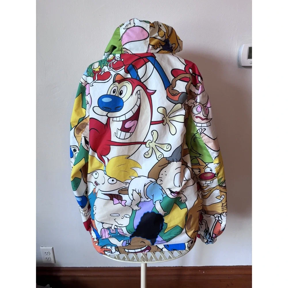 90s Members‎ Only x Nickelodeon Rugrats Multi Color Windbreaker Jacket Men Small